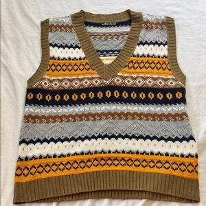 SHEIN Multicolor Knit Sweater Vest